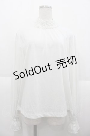 画像: PINK HOUSE / シャーリングフリル使いカットソー  白 I-25-10-15-027-LO-TO-SA-ZI