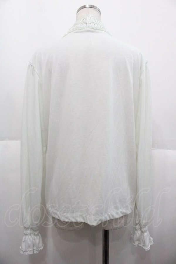 画像2: PINK HOUSE / シャーリングフリル使いカットソー  白 I-25-10-15-027-LO-TO-SA-ZI (2)