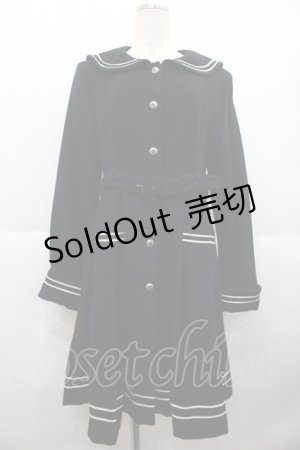 画像: metamorphose / セーラーコート  黒Ｘ白 I-25-10-15-029-ME-CO-SA-ZI