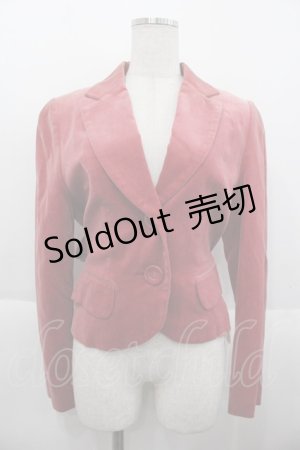 画像: Jane Marple / 後ろダブルリボン別珍ジャケット  ピンク I-25-10-15-031-JM-JA-SA-ZI