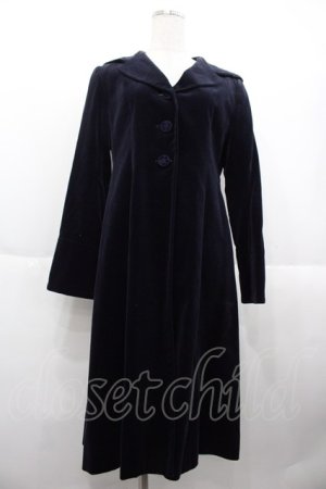 画像: Jane Marple / 別珍フードロングコート  ネイビー I-25-10-15-032-JM-CO-SA-ZI