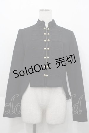 画像: Jane Marple / ナポレオンジャケット  黒 I-25-10-15-036-JM-JA-SA-ZI