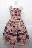 画像1: Angelic Pretty / British Crownシャーリングジャンパースカート  ピンク I-25-10-15-038-AP-OP-SA-ZI (1)