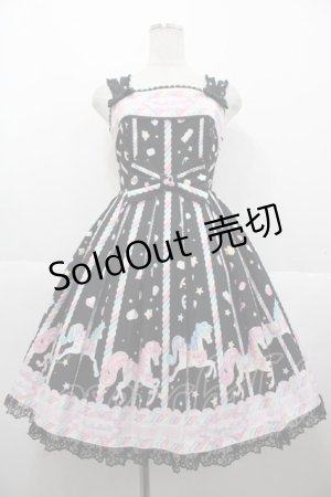 画像: Angelic Pretty / Sugary Carnivalジャンパースカート  黒 I-25-10-15-039-AP-OP-SA-ZI
