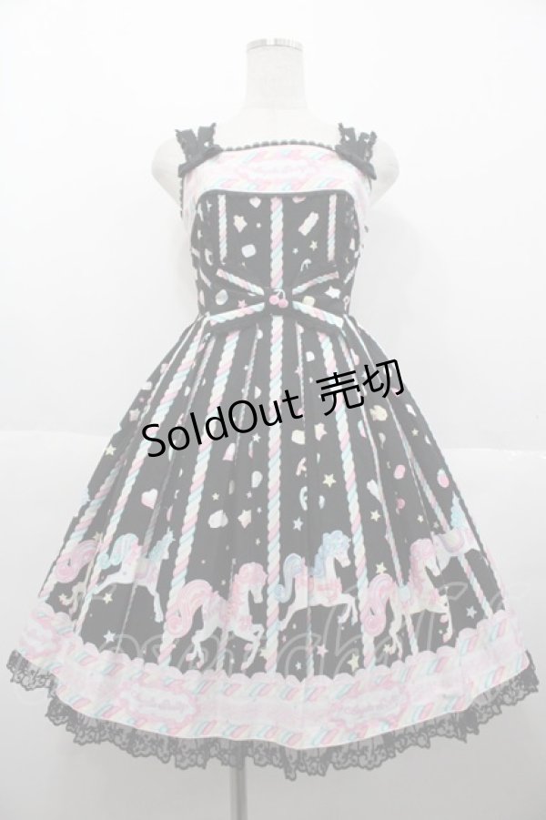 画像1: Angelic Pretty / Sugary Carnivalジャンパースカート  黒 I-25-10-15-039-AP-OP-SA-ZI (1)