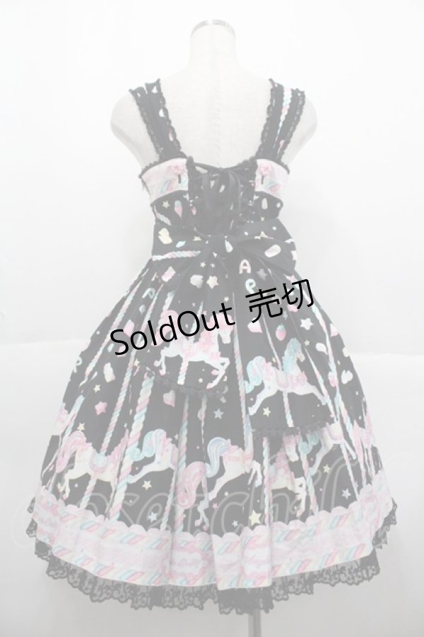 画像2: Angelic Pretty / Sugary Carnivalジャンパースカート  黒 I-25-10-15-039-AP-OP-SA-ZI (2)