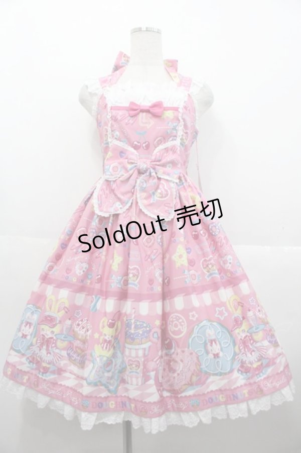 画像1: Angelic Pretty / Toy's Donut Dinerジャンパースカート  ピンク I-25-10-15-041-AP-OP-SA-ZI (1)
