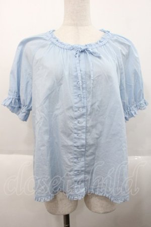 画像: PINK HOUSE / ローンパフスリーブブラウス  サックス I-25-10-18-041-LO-BL-SA-ZI