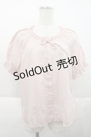 画像: PINK HOUSE / ローンパフスリーブブラウス  ピンク I-25-10-18-042-LO-BL-SA-ZT212