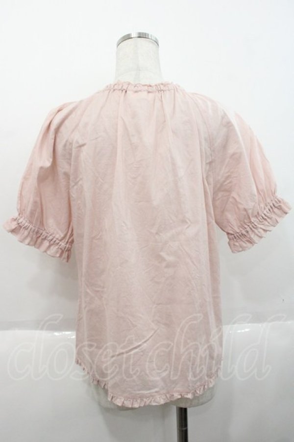 画像2: PINK HOUSE / ローンパフスリーブブラウス  ピンク I-25-10-18-042-LO-BL-SA-ZT212 (2)
