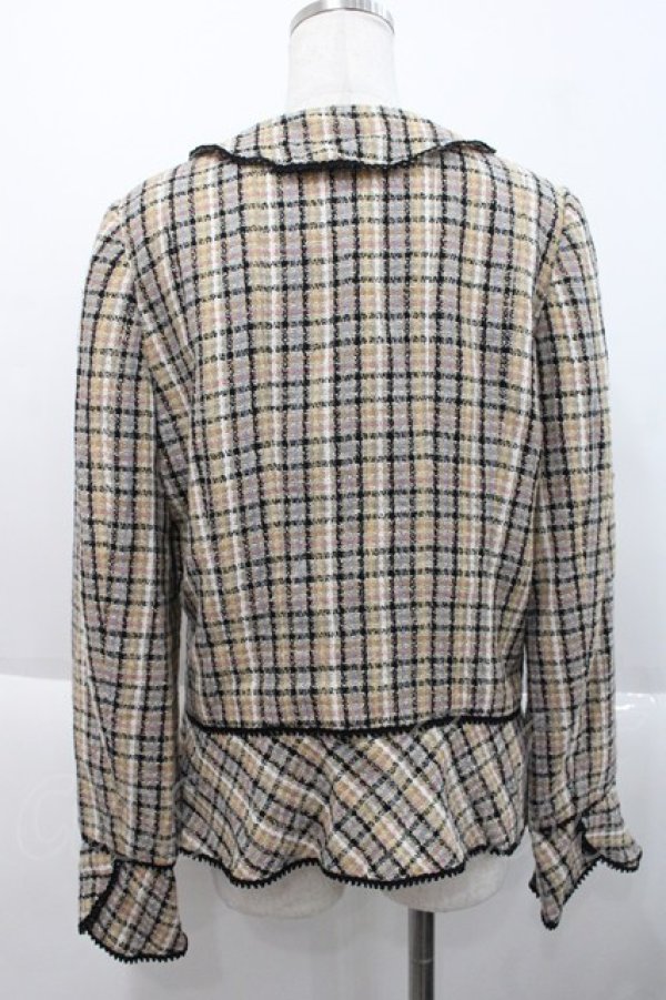 画像2: 【SALE】INGEBORG / ツイードジャケット LL ブラウン I-25-10-18-045-LO-JA-SA-ZT004 (2)