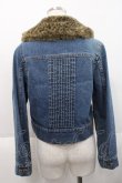 画像2: Katie / ファー襟デニムジャケット  ブラウンＸ青デニム I-25-10-18-053-LO-TO-SA-ZI (2)