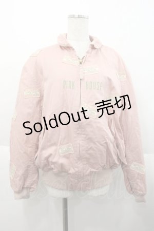 画像: PINK HOUSE / マーガレットワッペンブルゾン  ピンク I-25-10-18-054-LO-CO-SA-ZI