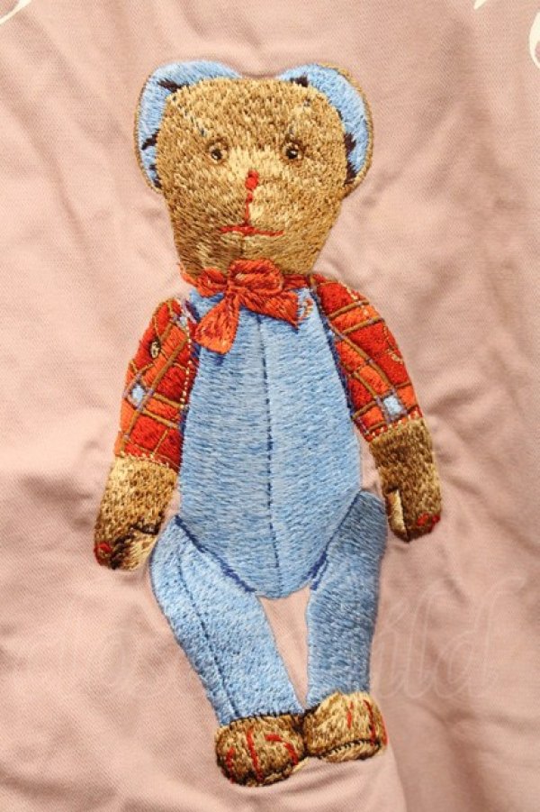 ワンダフルワールド 水色 ダッフルコート クマ刺繍 テディベア カネコイサオ 熊 希少】ワンダフルワールド 金子功 大きめ☆くま刺繍ダッフル