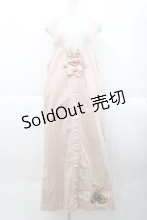 画像: PINK HOUSE / グラデーションリボン&ワッペン付ジャンパースカート  ピンク I-25-10-18-073-LO-OP-SA-ZI
