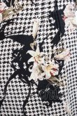 画像3: INGEBORG / 百合柄千鳥ノースリーブワンピース  黒Ｘアイボリー I-25-10-18-075-LO-OP-SA-ZI (3)