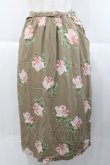 画像1: INGEBORG / 朝露薔薇柄スカート  オリーブ I-25-10-18-087-LO-SK-SA-ZS (1)