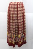 画像1: INGEBORG / セットアップスカート  チェックブーケブラウン I-25-10-18-093-LO-SK-SA-ZS (1)