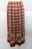 画像2: INGEBORG / セットアップスカート  チェックブーケブラウン I-25-10-18-093-LO-SK-SA-ZS (2)