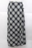 画像1: INGEBORG / セットアップスカート  斜めチェック黒白 I-25-10-18-095-LO-SK-SA-ZI (1)