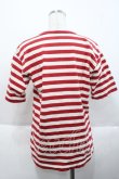 画像2: PINK HOUSE / ボーダー半袖Tシャツ L レッド I-25-10-18-021-LO-TS-SA-ZT239 (2)