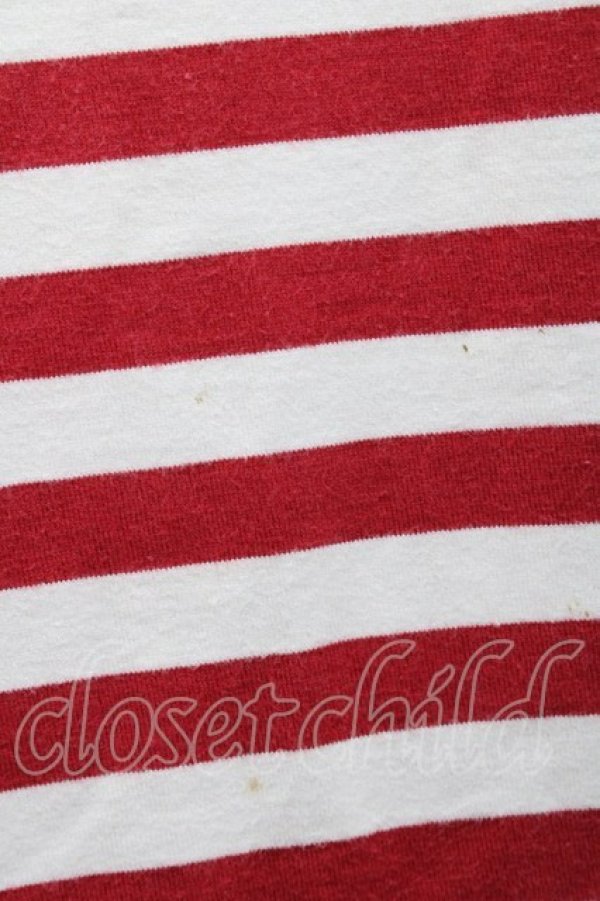 画像3: PINK HOUSE / ボーダー半袖Tシャツ L レッド I-25-10-18-021-LO-TS-SA-ZT239 (3)