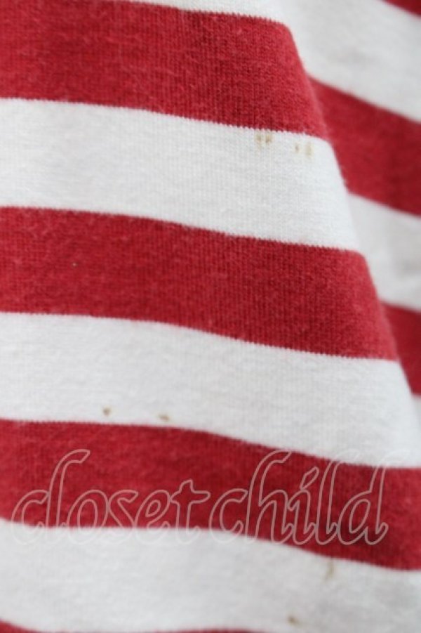 画像5: PINK HOUSE / ボーダー半袖Tシャツ L レッド I-25-10-18-021-LO-TS-SA-ZT239 (5)