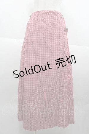 画像: PINK HOUSE / ギンガムチェックベルト巻きスカート  赤Ｘ白チェック I-25-10-18-111-LO-SK-SA-ZI