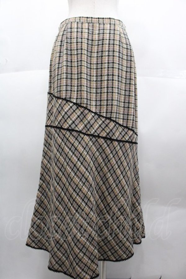 画像2: INGEBORG / ツイードスカート  ブラウン I-25-10-18-117-LO-SK-SA-ZI (2)