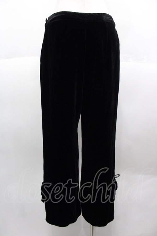 画像2: 【SALE】INGEBORG / ベルベットパンツ  黒 I-25-10-18-123-LO-PA-SA-ZT161 (2)