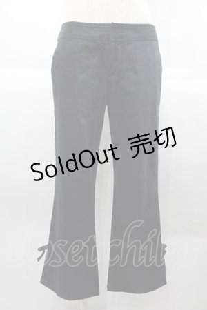 画像: INGEBORG / 裾リボンパンツ  黒 I-25-10-18-125-LO-PA-SA-ZI