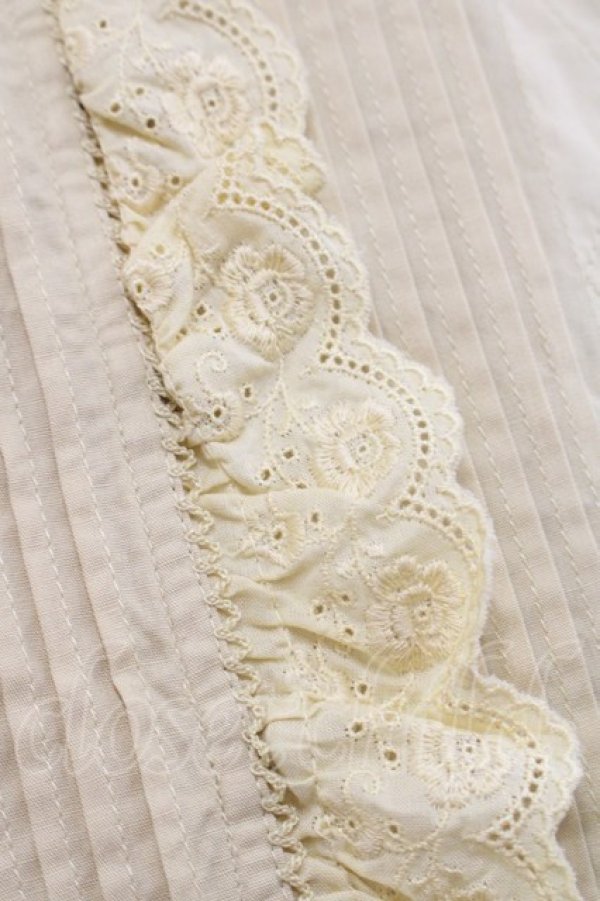 画像3: PINK HOUSE / レース立ち襟ブラウス  イエロー I-25-10-18-030-LO-BL-SA-ZI (3)