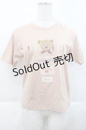 画像: PINK HOUSE / クマpt&ワッペンTシャツ S ピンク I-25-10-18-033-LO-TS-SA-ZI