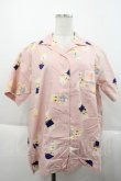 画像1: PINK HOUSE / キューピーpt開襟シャツ M ピンク I-25-10-18-037-LO-BL-SA-ZT198 (1)