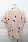 画像2: PINK HOUSE / キューピーpt開襟シャツ M ピンク I-25-10-18-037-LO-BL-SA-ZT198 (2)