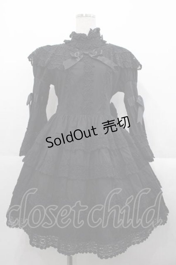 画像1: BABY,THE STARS SHINE BRIGHT / エリザベスワンピースセット（2021年）  黒 I-25-10-21-040-BA-OP-SA-ZI (1)