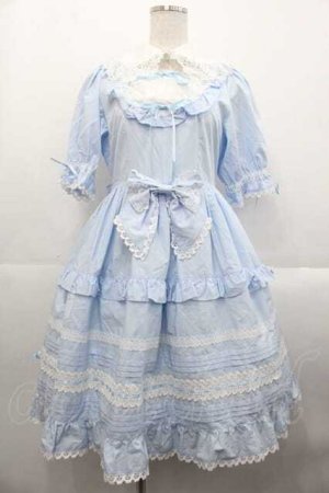 画像: BABY,THE STARS SHINE BRIGHT / ジェノワーズワンピース  サックスＸ白 I-25-10-21-042-BA-OP-SA-ZI