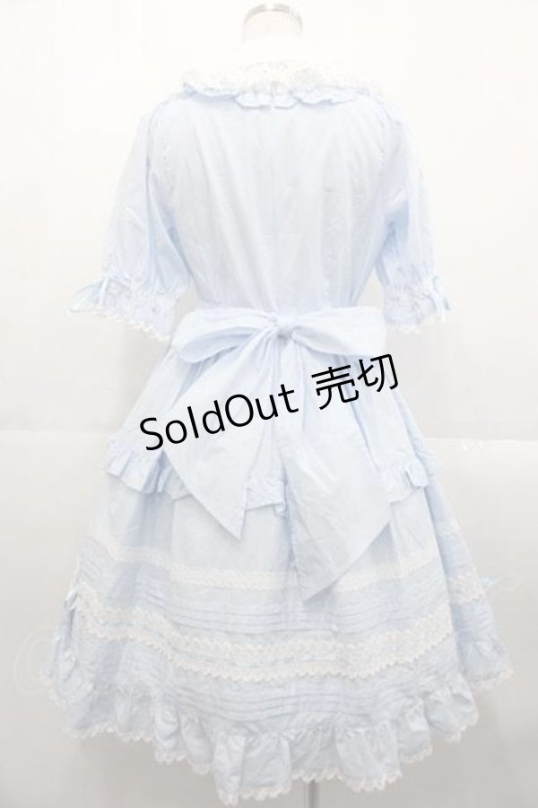 画像2: BABY,THE STARS SHINE BRIGHT / ジェノワーズワンピース  サックスＸ白 I-25-10-21-042-BA-OP-SA-ZI (2)