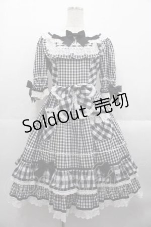 画像: BABY,THE STARS SHINE BRIGHT / Milky Gingham Dollワンピース  黒Ｘ白 I-25-10-21-044-BA-OP-SA-ZI
