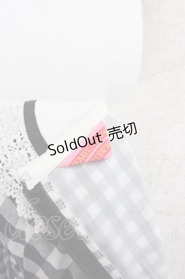 画像3: BABY,THE STARS SHINE BRIGHT / Milky Gingham Dollワンピース  黒Ｘ白 I-25-10-21-044-BA-OP-SA-ZI (3)