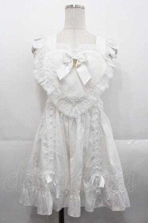 画像: BABY,THE STARS SHINE BRIGHT / ハートエプロン  白 I-25-10-21-045-BA-OP-SA-ZI