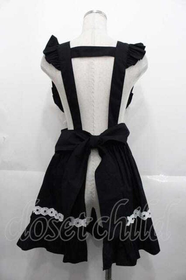 BABY,THE STARS SHINE BRIGHT / ハートエプロン 黒X白 I-25-10-21-046