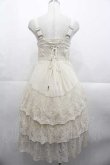 画像2: OZZ ANGELO / レース3段ジャンパースカート  アイボリー I-25-10-21-061-OO-OP-SA-ZI (2)