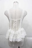 画像2: merry jenny / リボンレースペプラムビスチェ  ホワイト I-25-10-21-064-LO-TO-SA-ZI (2)