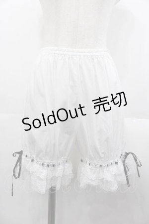 画像: BABY,THE STARS SHINE BRIGHT / ハートレースドロワーズ  白Ｘ黒 I-25-10-21-077-BA-TO-SA-ZI