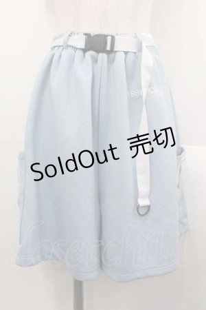 画像: ACDC RAG / GAME OVERハーフパンツ  サックスＸ白 I-25-10-21-081-PU-PA-SA-ZI