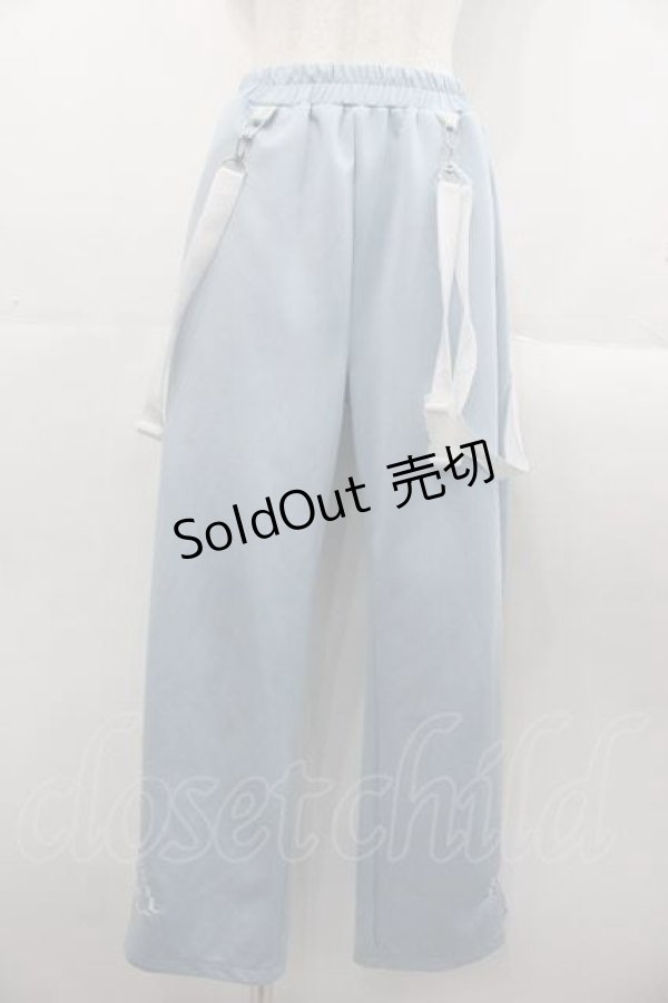 画像1: ACDC RAG / ドットネコパンツ  サックスＸ白 I-25-10-21-082-PU-PA-SA-ZI (1)