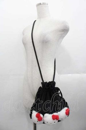 画像: merry jenny / 【ハローキティコラボ】もこもこショルダーbag  黒ｘ白ｘ赤 I-25-10-21-087-LO-BG-SA-ZI