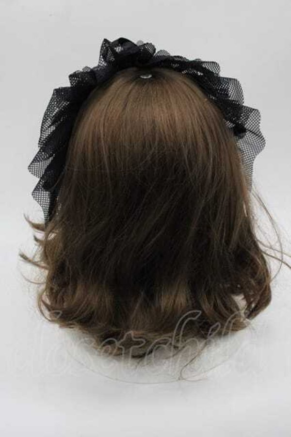 画像3: MARBLE / チュールヘッドドレス  黒 I-25-10-21-090-GO-AC-SA-ZI (3)