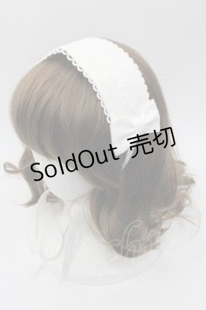 画像: Angelic Pretty / はしごレースリボンヘッドドレス  白 I-25-10-21-094-AP-ZA-SA-ZI